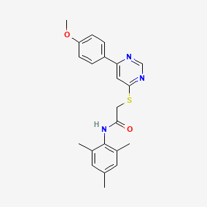 molecular formula C22H23N3O2S B2817874 N-mesityl-2-((6-(4-methoxyphenyl)pyrimidin-4-yl)thio)acetamide CAS No. 1203382-94-8