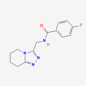 4-fluoro-N-(5,6,7,8-tetrahydro[1,2,4]triazolo[4,3-a]pyridin-3-ylmethyl)benzamide
