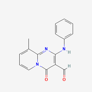 molecular formula C16H13N3O2 B2817882 2-Anilino-9-methyl-4-oxopyrido[1,2-a]pyrimidine-3-carbaldehyde CAS No. 519047-18-8