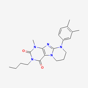 molecular formula C21H27N5O2 B2817895 3-butyl-9-(3,4-dimethylphenyl)-1-methyl-7,8-dihydro-6H-purino[7,8-a]pyrimidine-2,4-dione CAS No. 848866-95-5