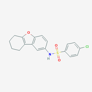 molecular formula C18H16ClNO3S B281790 2,3-Tetr amethylene-5-(p-chlor obenzenesulfonamido)benz ofuran 