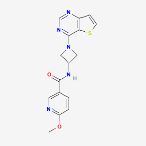6-Methoxy-N-(1-thieno[3,2-d]pyrimidin-4-ylazetidin-3-yl)pyridine-3-carboxamide