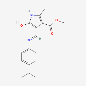 molecular formula C17H20N2O3 B2817910 甲基 4-[(4-异丙基苯胺)甲亚甲基]-2-甲基-5-氧代-4,5-二氢-1H-吡咯-3-羧酸酯 CAS No. 477865-69-3