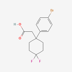 molecular formula C14H15BrF2O2 B2817912 2-[1-(4-Bromophenyl)-4,4-difluorocyclohexyl]acetic acid CAS No. 2251053-81-1