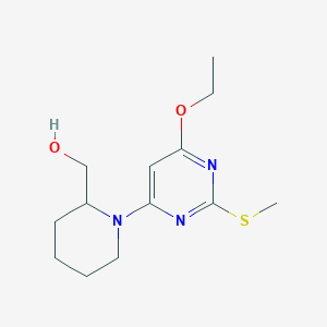 molecular formula C13H21N3O2S B2817930 (1-(6-Ethoxy-2-(methylthio)pyrimidin-4-yl)piperidin-2-yl)methanol CAS No. 1353946-46-9