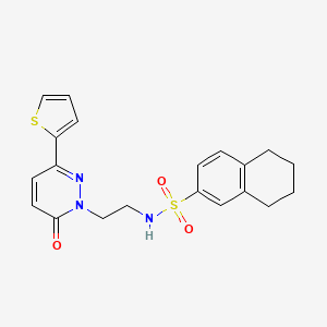 N-(2-(6-oxo-3-(thiophen-2-yl)pyridazin-1(6H)-yl)ethyl)-5,6,7,8-tetrahydronaphthalene-2-sulfonamide