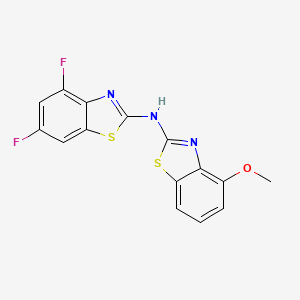 molecular formula C15H9F2N3OS2 B2817948 4,6-二氟-N-(4-甲氧基-1,3-苯并噻唑-2-基)-1,3-苯并噻唑-2-胺 CAS No. 862974-32-1