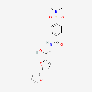 molecular formula C19H20N2O6S B2817955 N-(2-{[2,2'-bifuran]-5-yl}-2-hydroxyethyl)-4-(dimethylsulfamoyl)benzamide CAS No. 2319849-40-4