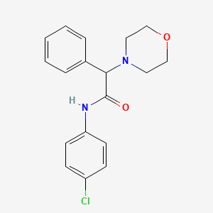 molecular formula C18H19ClN2O2 B2817960 N-(4-chlorophenyl)-2-(4-morpholinyl)-2-phenylacetamide CAS No. 329722-55-6