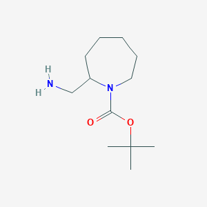 molecular formula C12H24N2O2 B2817973 Tert-butyl 2-(aminomethyl)azepane-1-carboxylate CAS No. 889947-68-6