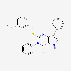 2-((3-methoxybenzyl)thio)-3,7-diphenyl-3H-pyrrolo[3,2-d]pyrimidin-4(5H)-one