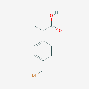 molecular formula C10H11BrO2 B028180 2-[4-(溴甲基)苯基]丙酸 CAS No. 111128-12-2