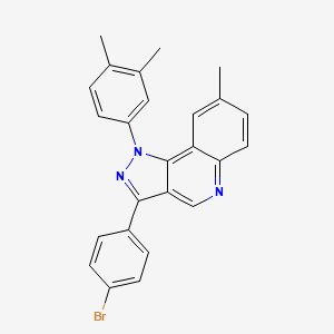 molecular formula C25H20BrN3 B2818006 3-(4-溴苯基)-1-(3,4-二甲基苯基)-8-甲基-1H-吡嗜啉并[4,3-c]喹啉 CAS No. 901006-57-3