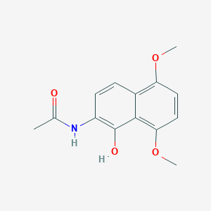 molecular formula C14H15NO4 B281801 N-(1-hydroxy-5,8-dimethoxy-2-naphthyl)acetamide 