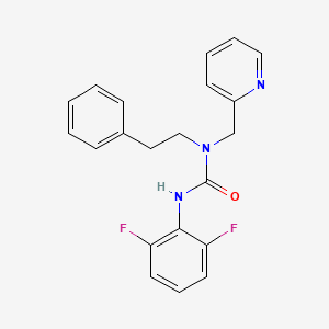 molecular formula C21H19F2N3O B2818011 3-(2,6-Difluorophenyl)-1-phenethyl-1-(pyridin-2-ylmethyl)urea CAS No. 1286726-76-8