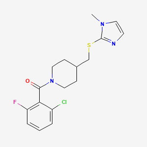 1-(2-chloro-6-fluorobenzoyl)-4-{[(1-methyl-1H-imidazol-2-yl)sulfanyl]methyl}piperidine