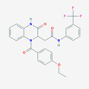 2-(1-(4-ethoxybenzoyl)-3-oxo-1,2,3,4-tetrahydroquinoxalin-2-yl)-N-(3-(trifluoromethyl)phenyl)acetamide