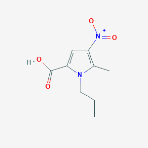 molecular formula C9H12N2O4 B281802 4-nitro-5-methyl-1-propyl-1H-pyrrole-2-carboxylicacid 