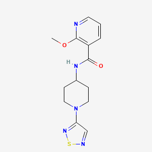 molecular formula C14H17N5O2S B2818024 N-(1-(1,2,5-thiadiazol-3-yl)piperidin-4-yl)-2-methoxynicotinamide CAS No. 2034303-86-9