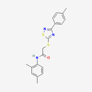 molecular formula C19H19N3OS2 B2818026 N-(2,4-dimethylphenyl)-2-((3-(p-tolyl)-1,2,4-thiadiazol-5-yl)thio)acetamide CAS No. 864917-09-9