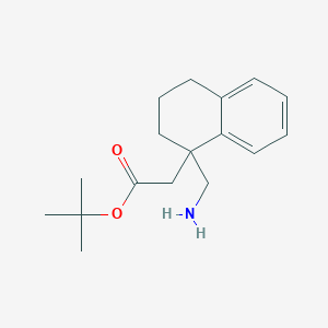 molecular formula C17H25NO2 B2818031 Tert-butyl 2-[1-(aminomethyl)-3,4-dihydro-2H-naphthalen-1-yl]acetate CAS No. 2287316-52-1