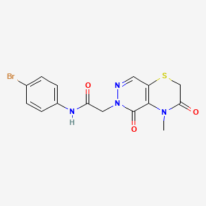 molecular formula C15H13BrN4O3S B2818035 N-benzyl-3-{[2-(4-methylphenyl)pyrimidin-4-yl]oxy}benzamide CAS No. 1251583-11-5