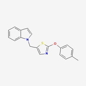 molecular formula C19H16N2OS B2818037 1-{[2-(4-methylphenoxy)-1,3-thiazol-5-yl]methyl}-1H-indole CAS No. 860650-04-0