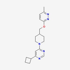3-[[1-(6-Cyclobutylpyrimidin-4-yl)piperidin-4-yl]methoxy]-6-methylpyridazine