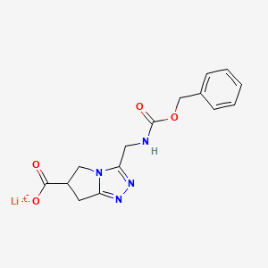 Lithium;3-(phenylmethoxycarbonylaminomethyl)-6,7-dihydro-5H-pyrrolo[2,1-c][1,2,4]triazole-6-carboxylate