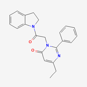 3-[2-(2,3-dihydro-1H-indol-1-yl)-2-oxoethyl]-6-ethyl-2-phenylpyrimidin-4(3H)-one