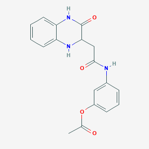 3-(2-(3-Oxo-1,2,3,4-tetrahydroquinoxalin-2-yl)acetamido)phenyl acetate