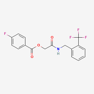 ({[2-(TRIFLUOROMETHYL)PHENYL]METHYL}CARBAMOYL)METHYL 4-FLUOROBENZOATE