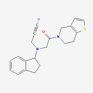 2-[(2,3-dihydro-1H-inden-1-yl)(prop-2-yn-1-yl)amino]-1-{4H,5H,6H,7H-thieno[3,2-c]pyridin-5-yl}ethan-1-one