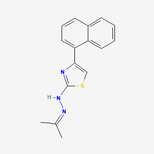 4-(Naphthalen-1-yl)-2-(2-(propan-2-ylidene)hydrazinyl)thiazole
