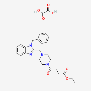 ethyl 4-(4-((1-benzyl-1H-benzo[d]imidazol-2-yl)methyl)piperazin-1-yl)-4-oxobutanoate oxalate