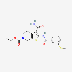 ethyl 3-carbamoyl-2-(3-(methylthio)benzamido)-4,5-dihydrothieno[2,3-c]pyridine-6(7H)-carboxylate