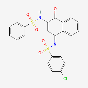 (E)-4-chloro-N-(4-oxo-3-(phenylsulfonamido)naphthalen-1(4H)-ylidene)benzenesulfonamide