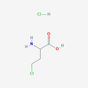 molecular formula C4H9Cl2NO2 B2818108 4-Chloro-2-aminobutanoic acid hydrochloride CAS No. 16975-26-1