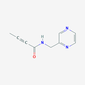 molecular formula C9H9N3O B2818116 N-(Pyrazin-2-ylmethyl)but-2-ynamide CAS No. 2411258-09-6