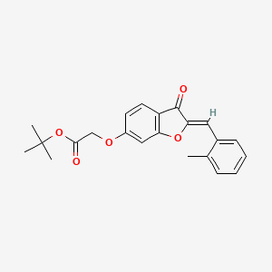 molecular formula C22H22O5 B2818117 (Z)-叔丁基 2-((2-(2-甲基苯甲亚甲基)-3-氧代-2,3-二氢苯并呋喃-6-基)氧基)乙酸酯 CAS No. 620548-01-8