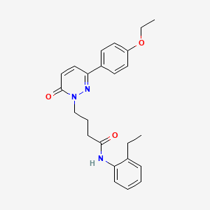 molecular formula C24H27N3O3 B2818119 4-(3-(4-ethoxyphenyl)-6-oxopyridazin-1(6H)-yl)-N-(2-ethylphenyl)butanamide CAS No. 946267-19-2