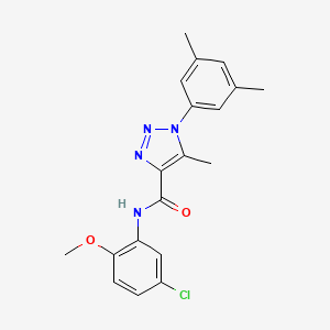 molecular formula C19H19ClN4O2 B2818128 N-(5-氯-2-甲氧基苯基)-1-(3,5-二甲基苯基)-5-甲基-1H-1,2,3-三唑-4-甲酰胺 CAS No. 866872-36-8