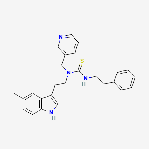 1-(2-(2,5-dimethyl-1H-indol-3-yl)ethyl)-3-phenethyl-1-(pyridin-3-ylmethyl)thiourea