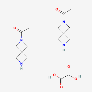 molecular formula C16H26N4O6 B2818132 1-(2,6-Diazaspiro[3.3]heptan-2-yl)ethanone;oxalic acid CAS No. 2387595-32-4