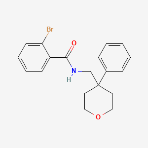 2-bromo-N-((4-phenyltetrahydro-2H-pyran-4-yl)methyl)benzamide