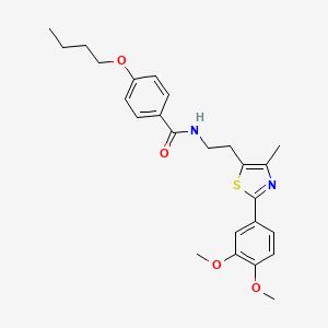 4-butoxy-N-(2-(2-(3,4-dimethoxyphenyl)-4-methylthiazol-5-yl)ethyl)benzamide