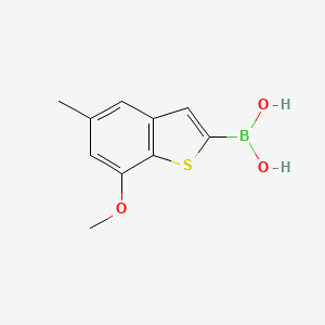 molecular formula C10H11BO3S B2818154 (7-甲氧基-5-甲基苯并[B]噻吩-2-基)硼酸 CAS No. 1443531-60-9