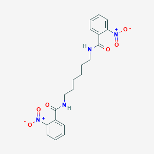 molecular formula C20H22N4O6 B281816 2-nitro-N-[6-({2-nitrobenzoyl}amino)hexyl]benzamide 