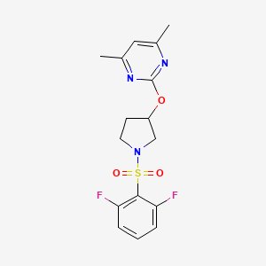 2-((1-((2,6-Difluorophenyl)sulfonyl)pyrrolidin-3-yl)oxy)-4,6-dimethylpyrimidine