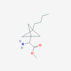 molecular formula C12H21NO2 B2818166 Methyl 2-amino-2-(3-butyl-1-bicyclo[1.1.1]pentanyl)acetate CAS No. 2287261-83-8